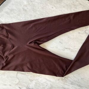 Brown Ribbed Leggings